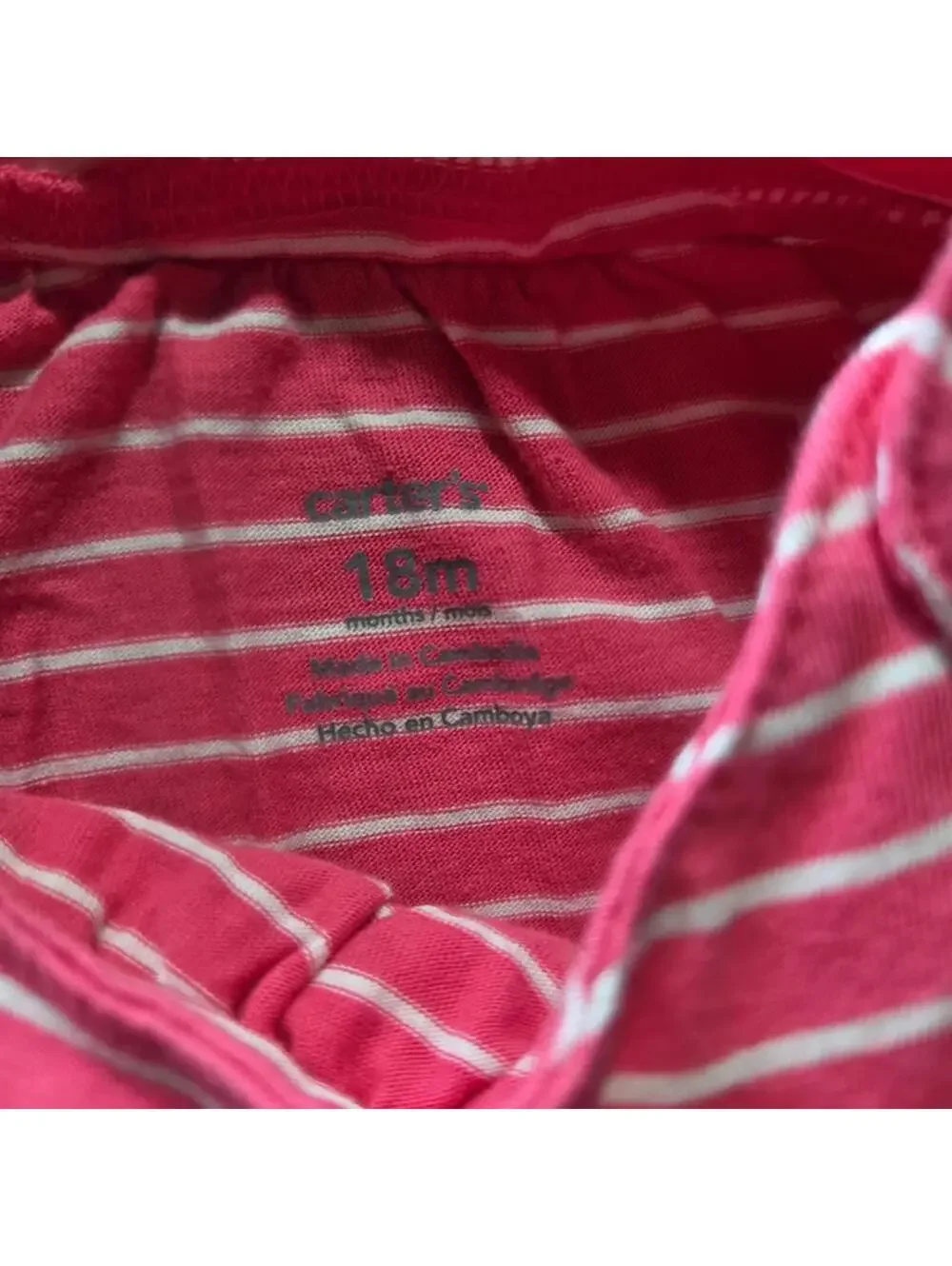 Carter's Pink Ranibow and Cloud Romper Dress 18 month #1109